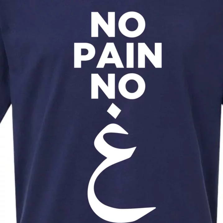 No Pain No Gain Arabic Gift Sueded Cloud Jersey T-Shirt