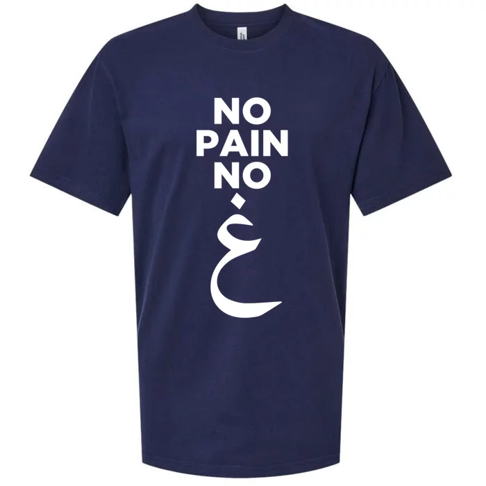 No Pain No Gain Arabic Gift Sueded Cloud Jersey T-Shirt