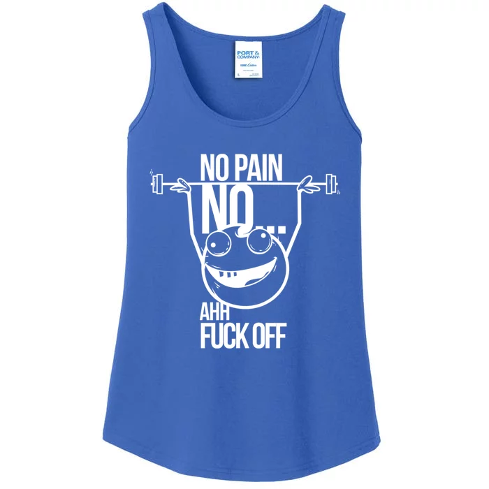 No Pain No Gain Bodybuilder Funny Gift Ladies Essential Tank