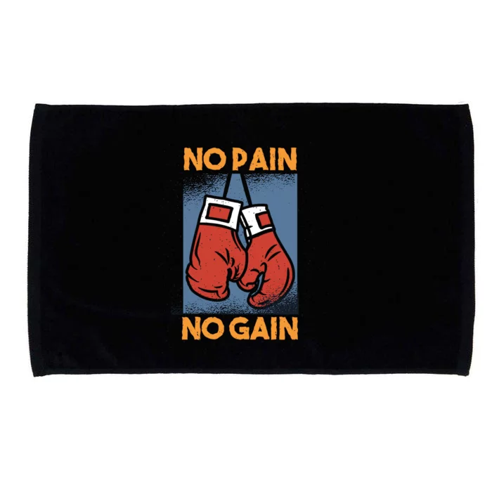 No Pain No Gain Boxing Gloves Cool Gift Microfiber Hand Towel