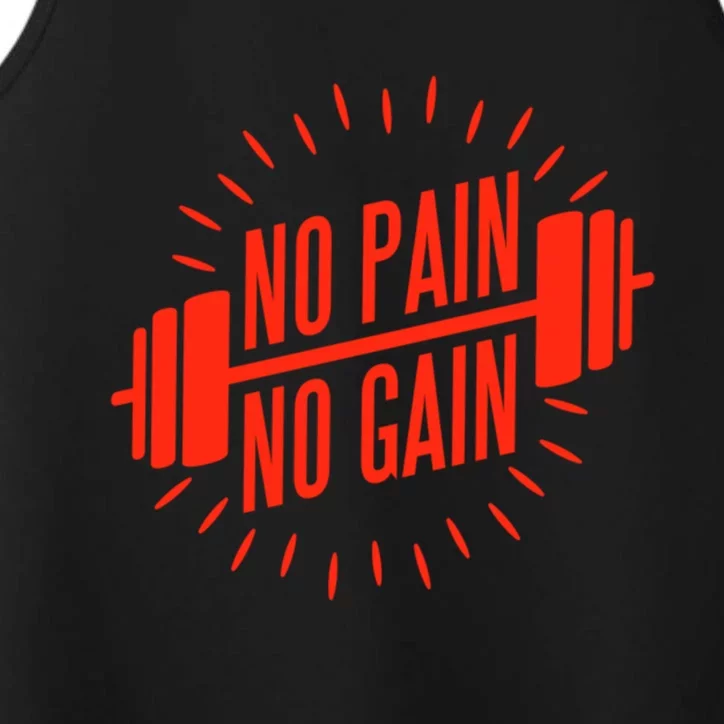 No Pain No Gain Fitness Gym Clothing Equipt Meaningful Gift Performance Tank