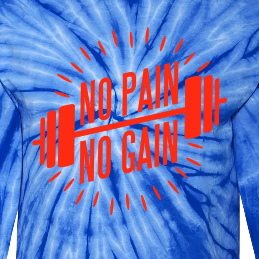 No Pain No Gain Fitness Gym Clothing Equipt Meaningful Gift Tie-Dye Long Sleeve Shirt