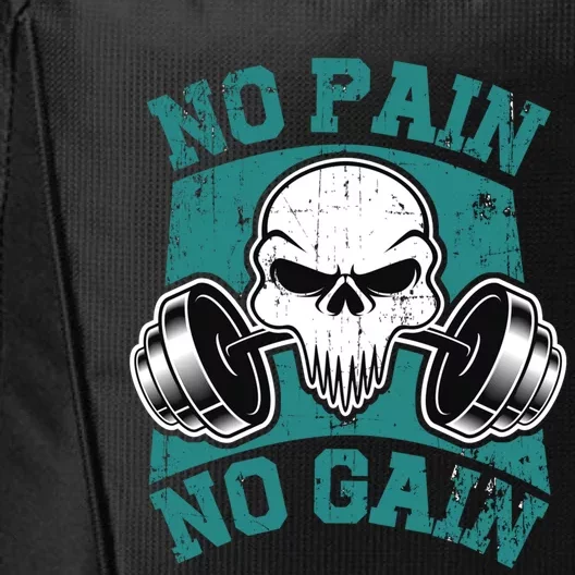 No Pain No Gain Fitness Motivation Build Good Habits Gift City Backpack