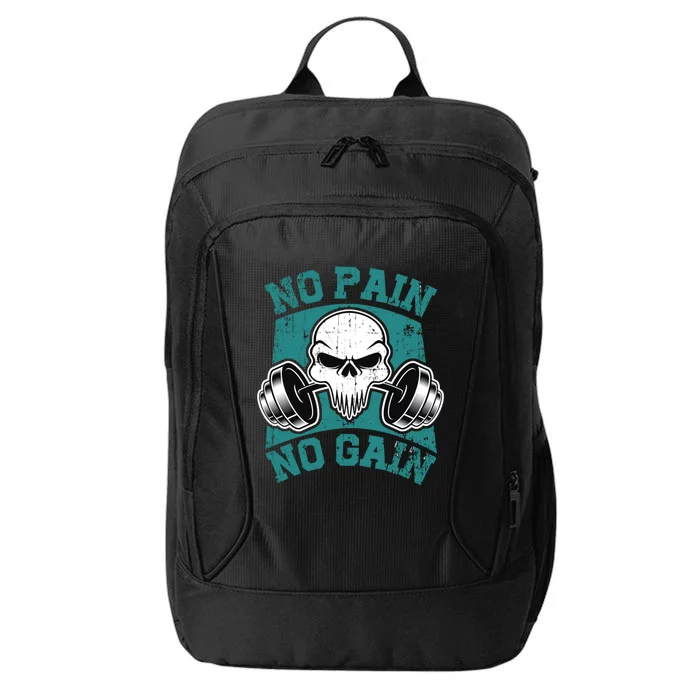 No Pain No Gain Fitness Motivation Build Good Habits Gift City Backpack