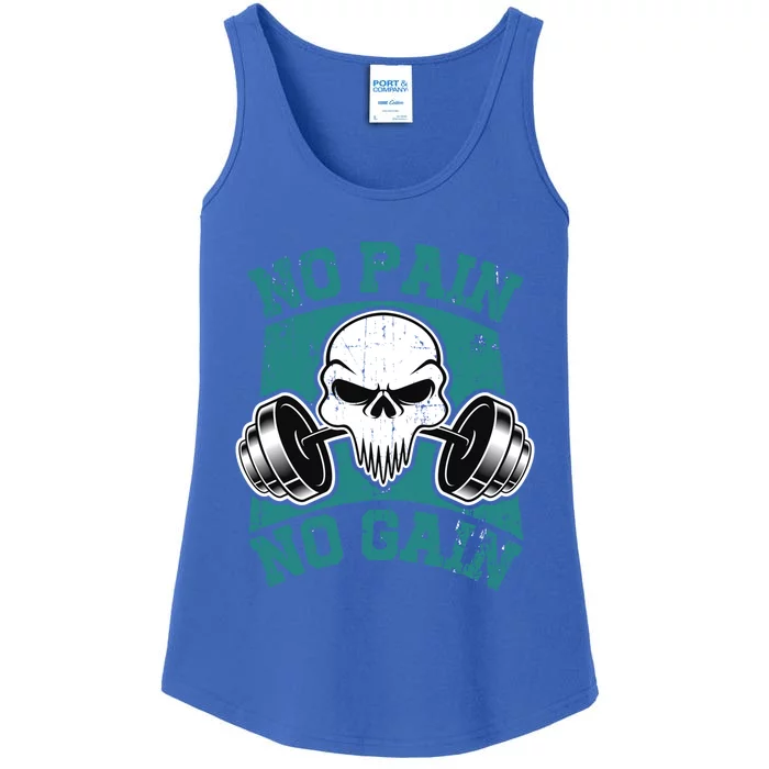 No Pain No Gain Fitness Motivation Build Good Habits Gift Ladies Essential Tank