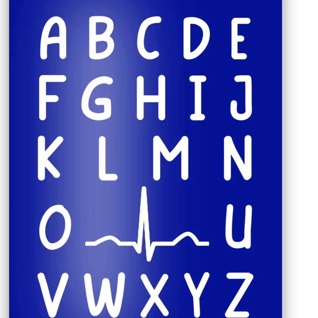 Nurse Pqrst Nursing Student Ekg Alphabet Funny Nurse Gift Poster