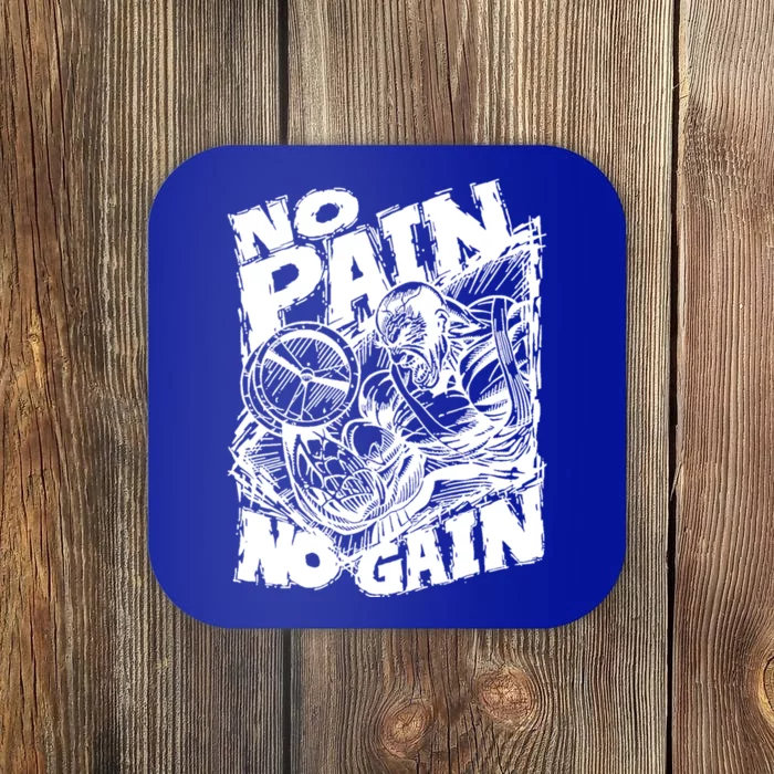 No Pain No Gain Muscle Great Gift Motivational Gym Workout Gift Meaningful Gift Coaster