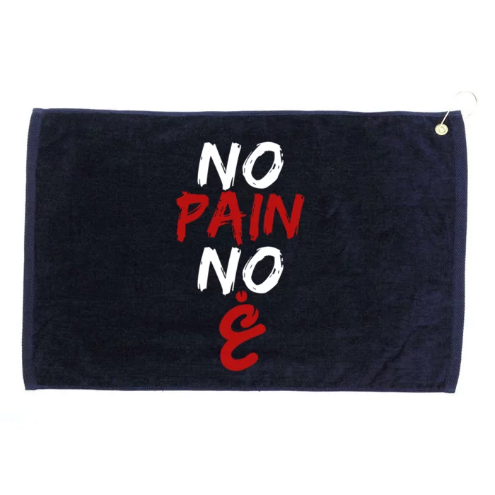 No Pain No Gain Funny Arabic Motivational Gym Meaningful Gift Grommeted Golf Towel