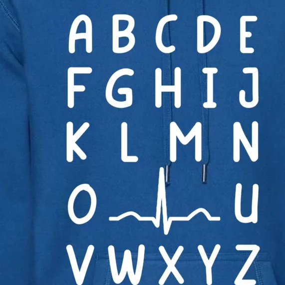 Nurse Pqrst Nursing Student Ekg Alphabet Funny Nurse Cool Gift Premium Hoodie