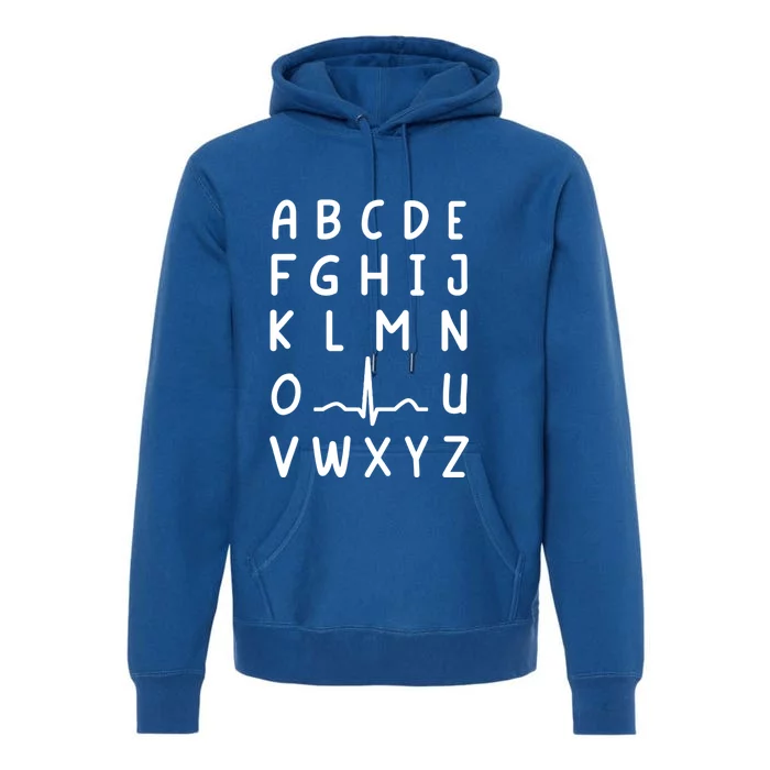 Nurse Pqrst Nursing Student Ekg Alphabet Funny Nurse Cool Gift Premium Hoodie