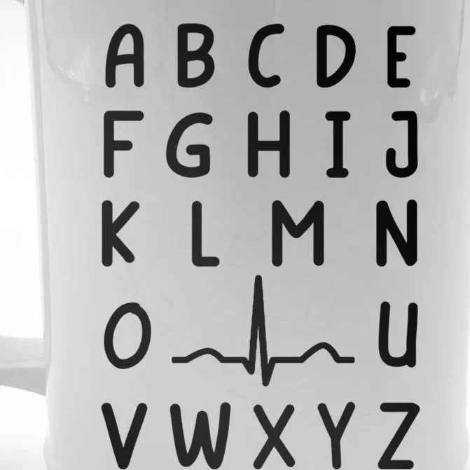 Nurse Pqrst Nursing Student Ekg Alphabet Funny Nurse Cool Gift Front & Back Beer Stein