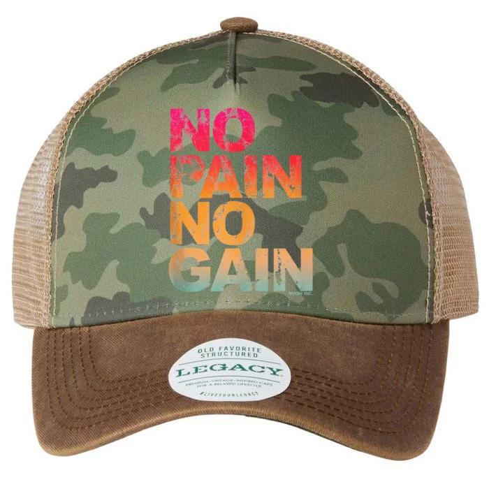 No Pain No Gain Motivation Workout Gym Legacy Tie Dye Trucker Hat