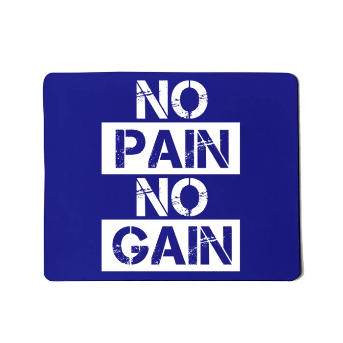 No Pain No Gain Beast Workout Muscular Gym Distressed Gift Mousepad