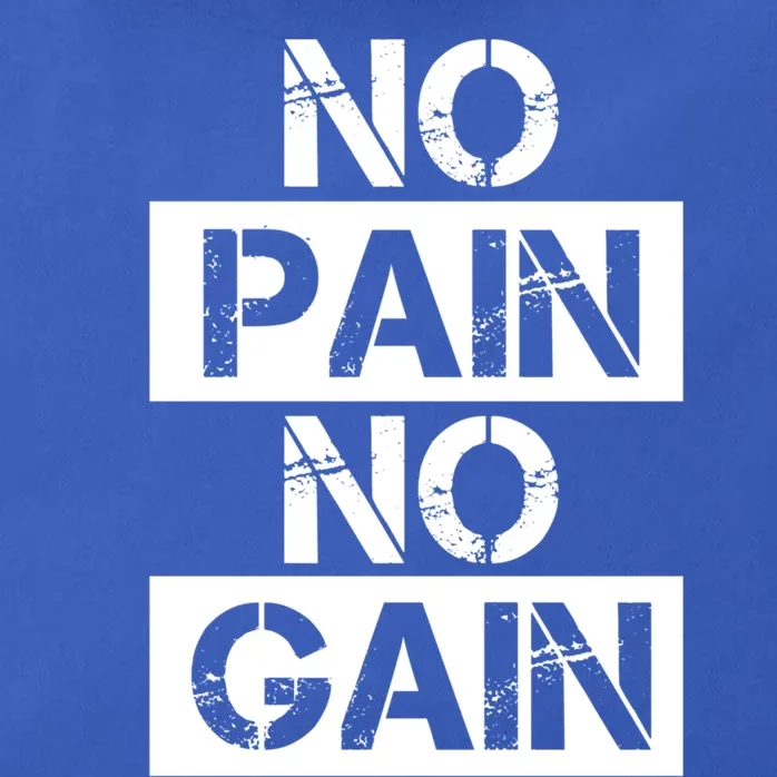 No Pain No Gain Beast Workout Muscular Gym Distressed Gift Zip Tote Bag