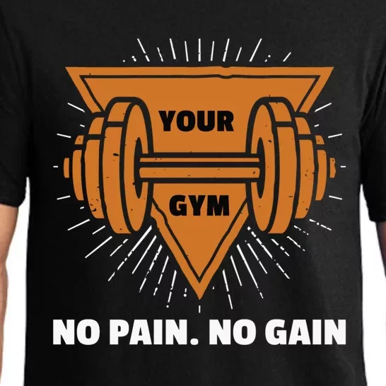 No Pain No Gain Gym Workout Exercise Gift Pajama Set