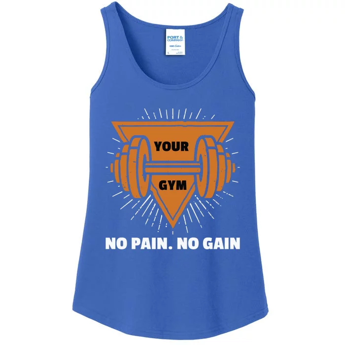 No Pain No Gain Gym Workout Exercise Gift Ladies Essential Tank