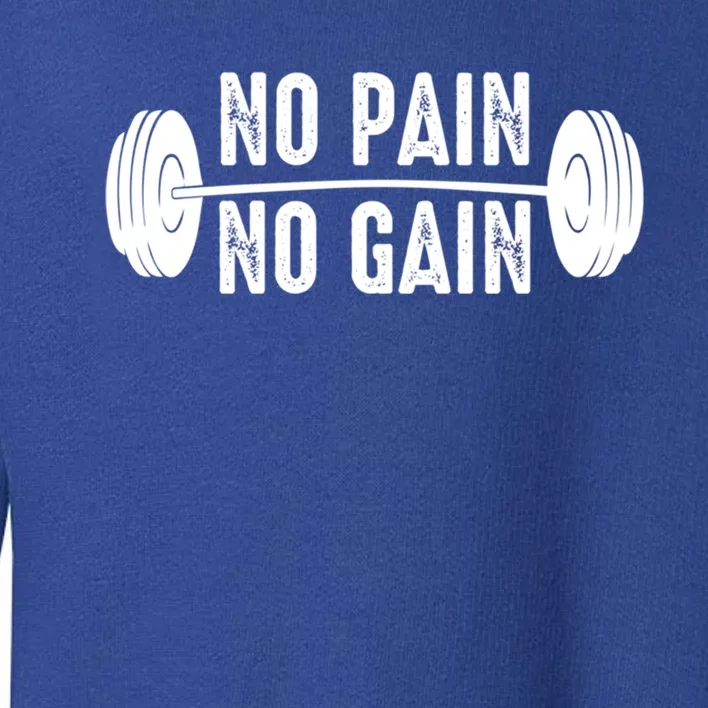 No Pain No Gain Gym Workout Fitness Gift Toddler Sweatshirt