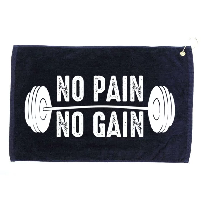 No Pain No Gain Gym Workout Fitness Gift Grommeted Golf Towel