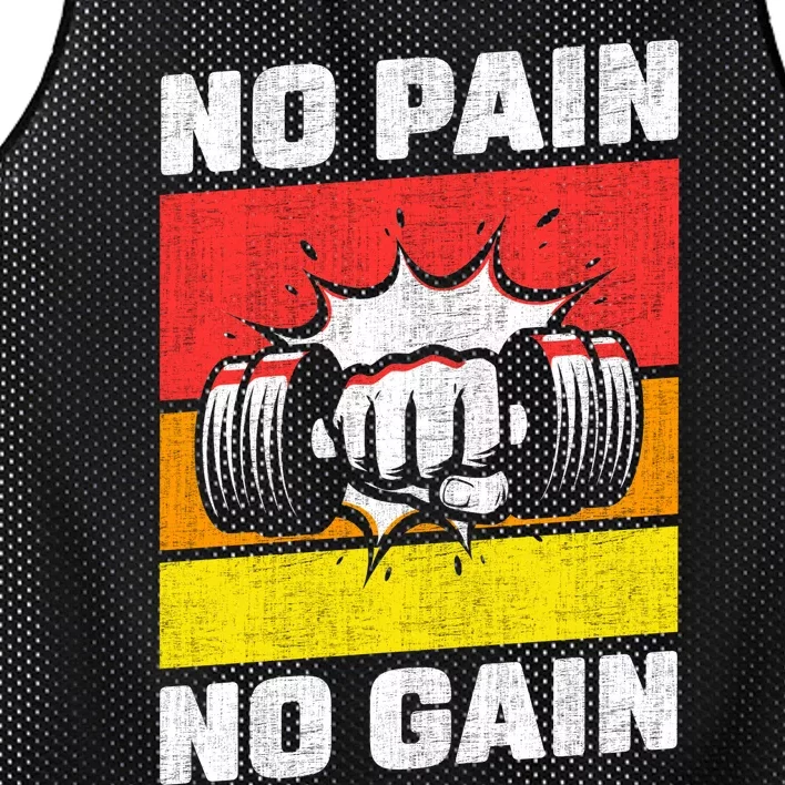 No Pain No Gain Mesh Reversible Basketball Jersey Tank