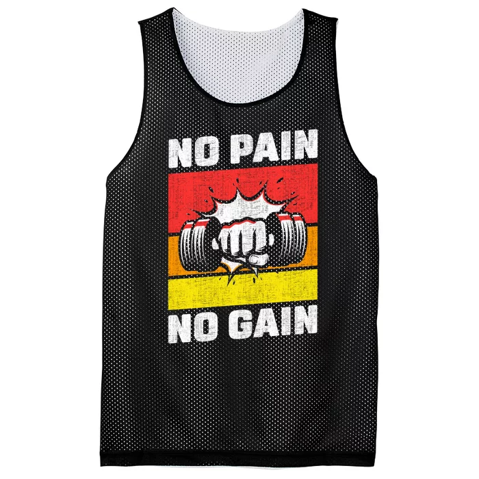 No Pain No Gain Mesh Reversible Basketball Jersey Tank