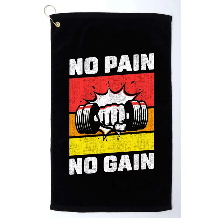 No Pain No Gain Platinum Collection Golf Towel