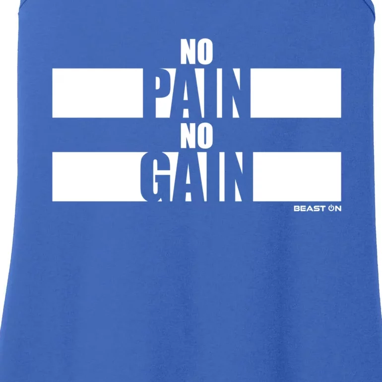 No Pain No Gain Fitness Sayings Gym Motivation Training Gift Ladies Essential Tank