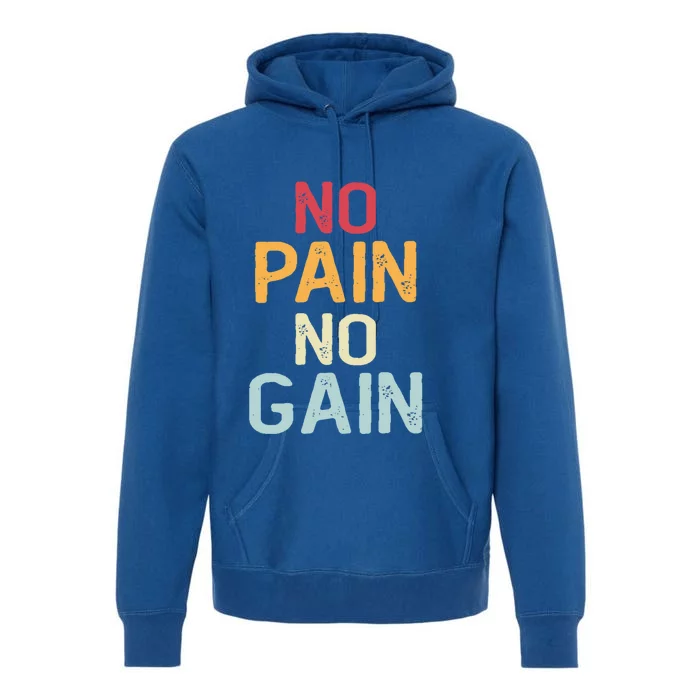 No Pain No Gain Gym Workout Fitness Training Gift Premium Hoodie