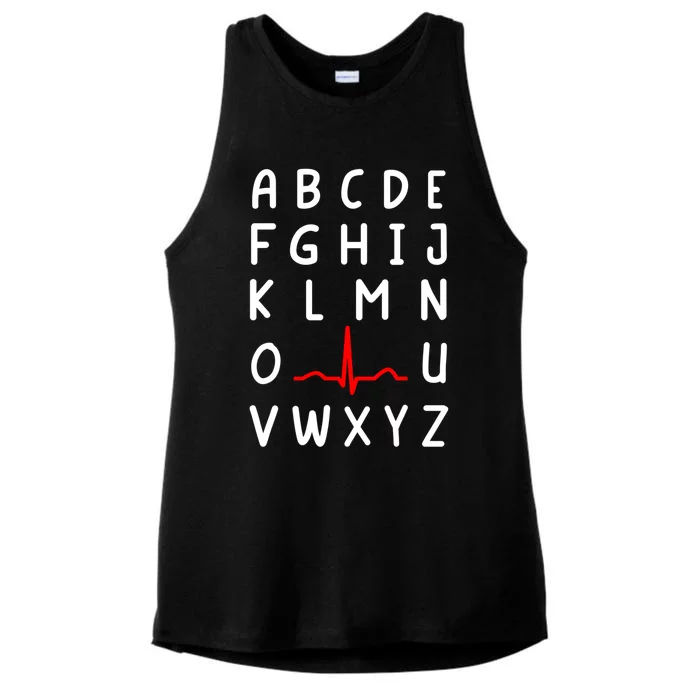 Nurse Pqrst Nursing Ecg And Ekg Alphabet Funny Nurse Gift Ladies Tri-Blend Wicking Tank