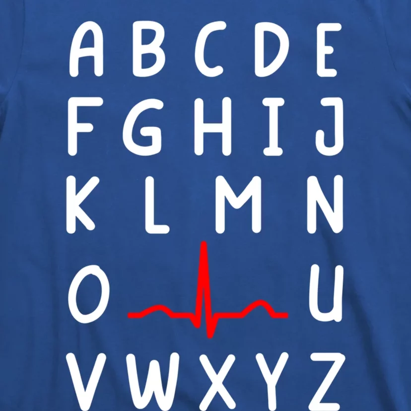 Nurse Pqrst Nursing Ecg And Ekg Alphabet Funny Nurse Gift T-Shirt