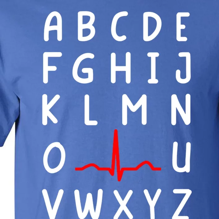 Nurse Pqrst Nursing Ecg And Ekg Alphabet Funny Nurse Gift Tall T-Shirt