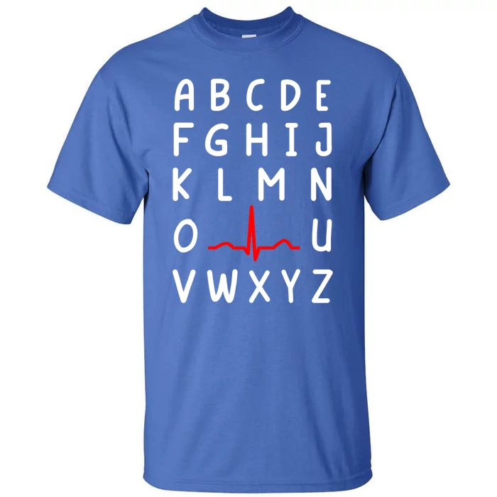 Nurse Pqrst Nursing Ecg And Ekg Alphabet Funny Nurse Gift Tall T-Shirt