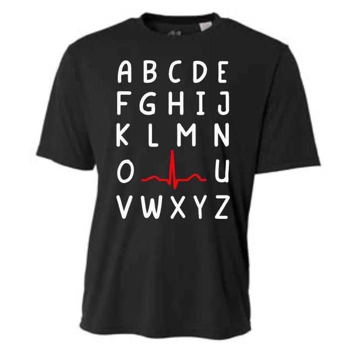 Nurse Pqrst Nursing Ecg And Ekg Alphabet Funny Nurse Cooling Performance Crew T-Shirt