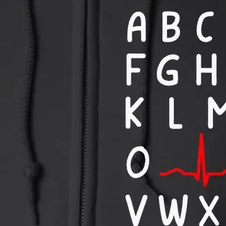 Nurse Pqrst Nursing Ecg And Ekg Alphabet Funny Nurse Full Zip Hoodie