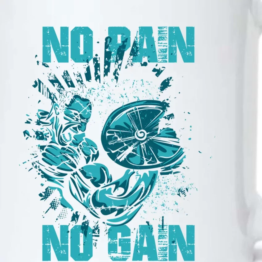 No Pain No Gain Great Gift Bodybuilders Weightlifting Gym Black Color Changing Mug