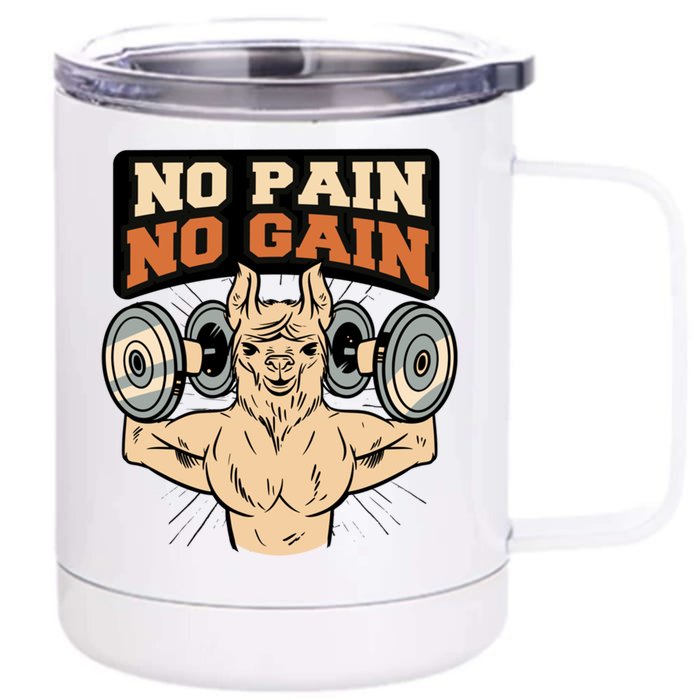 No Pain No Gain Gift Front & Back 12oz Stainless Steel Tumbler Cup