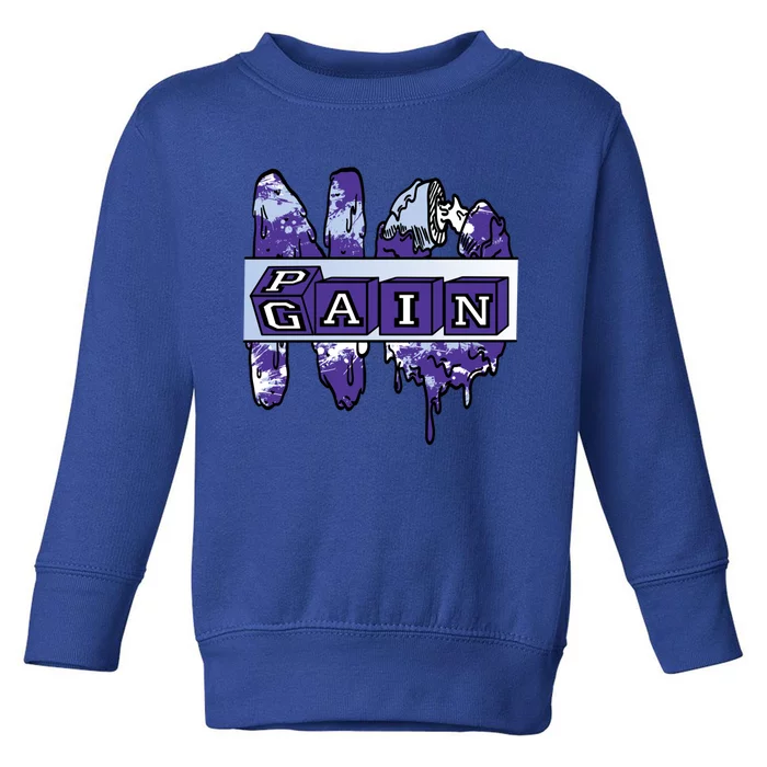 No Pain No Gain Retro Concord 5s Matching Gift Toddler Sweatshirt