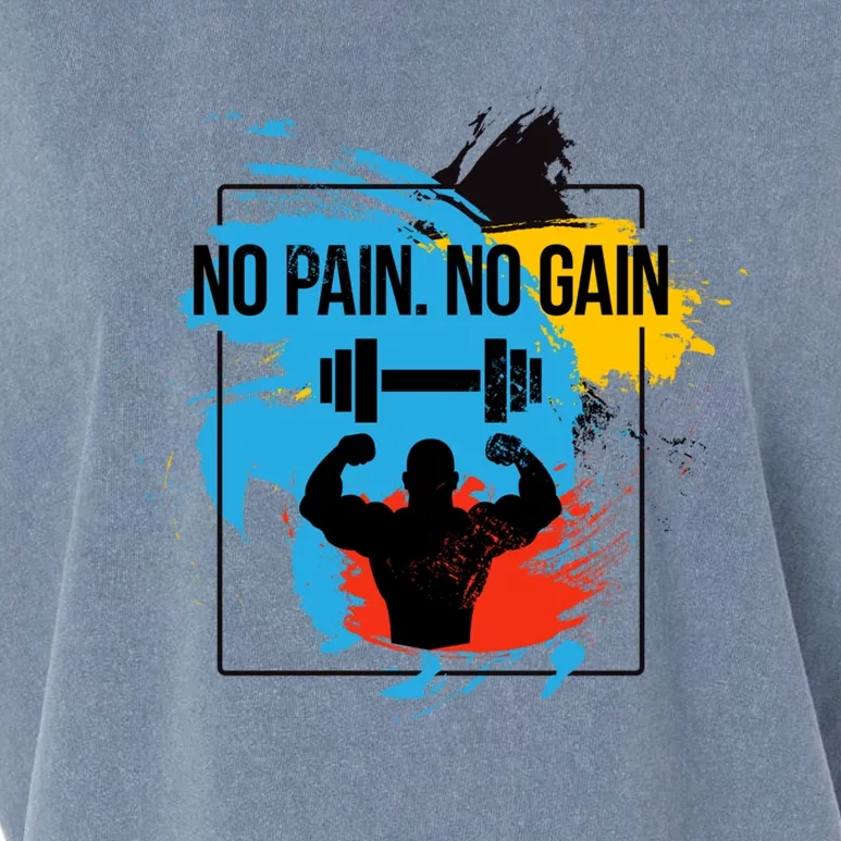 No Pain No Gain Funny Gift Garment-Dyed Women's Muscle Tee