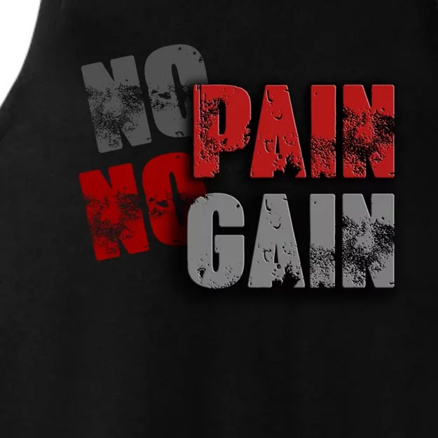 No Pain No Gain Fitness Gym Clothing Equipt Gift Ladies Tri-Blend Wicking Tank