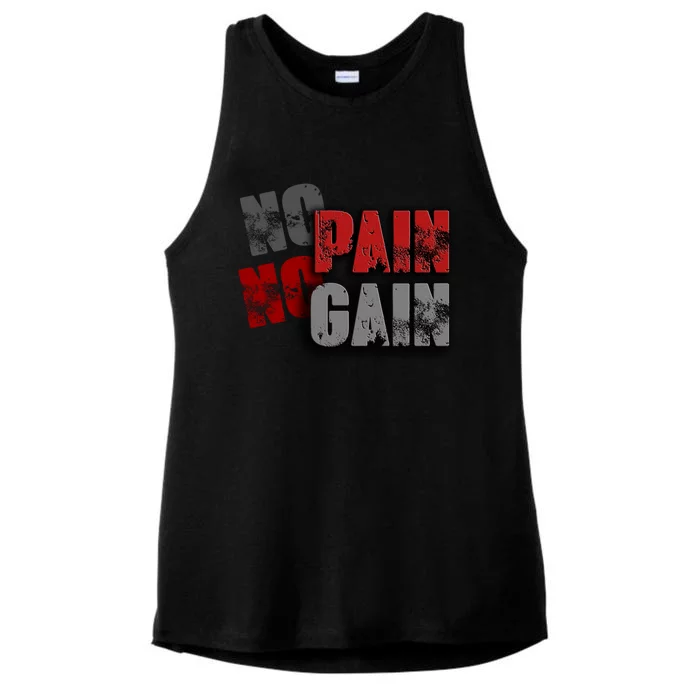 No Pain No Gain Fitness Gym Clothing Equipt Gift Ladies Tri-Blend Wicking Tank