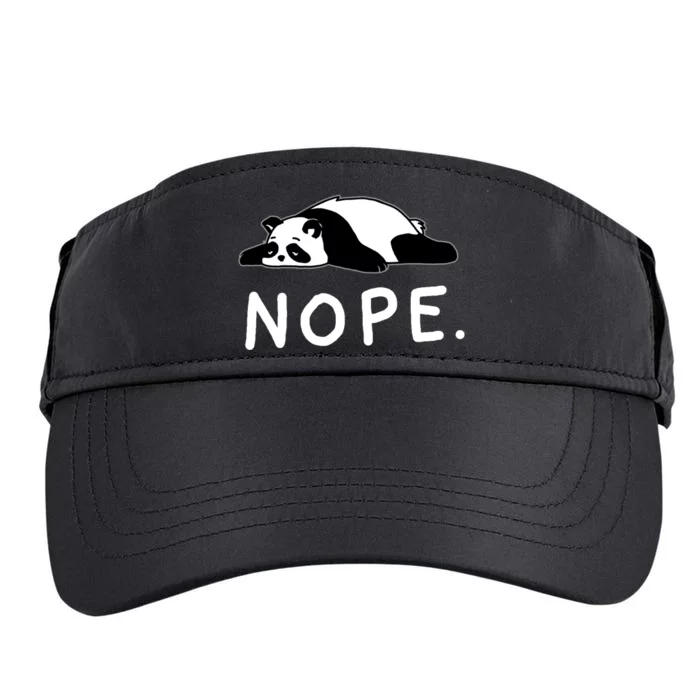 Nope Panda Not Today Funny Lazy Panda Adult Drive Performance Visor