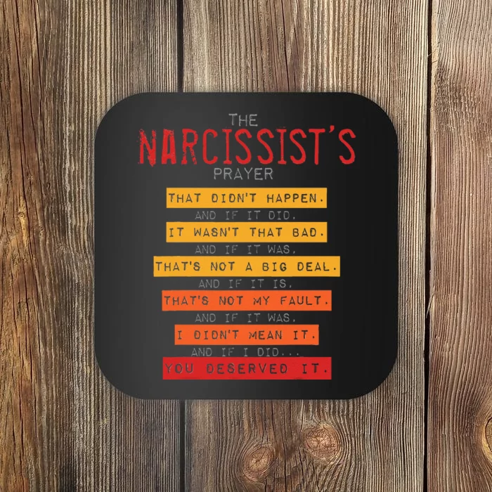 NarcissistS Prayer Narcissistic Abuse Awareness Survivor Coaster