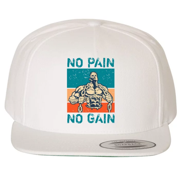 No Pain No Gain Wool Snapback Cap