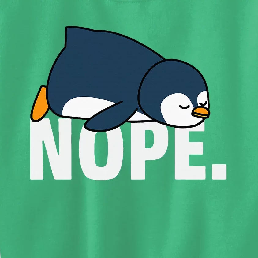 Nope Penguin Kids Sweatshirt