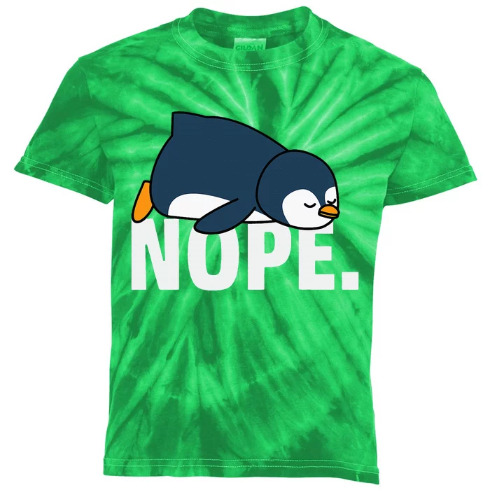 Nope Penguin Kids Tie-Dye T-Shirt