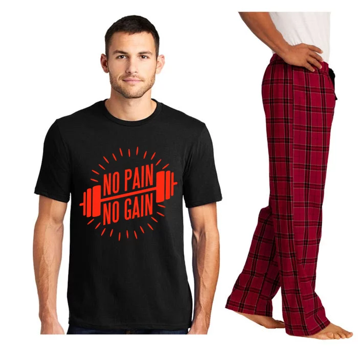 No Pain No Gain Fitness Gym Clothing Equipt Funny Gift Pajama Set