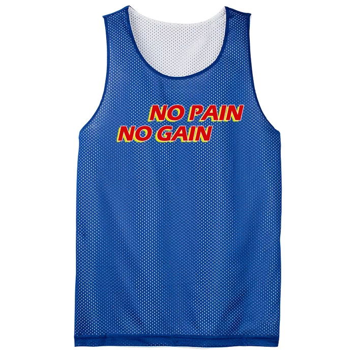 No Pain No Gain Gift Mesh Reversible Basketball Jersey Tank