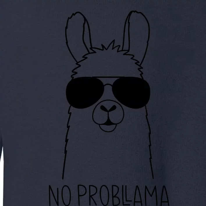 No Probllama No Problem Funny Llama Play On Word Toddler Sweatshirt