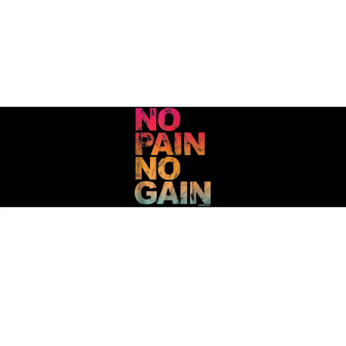 No Pain No Gain Motivation Workout Gym Bumper Sticker