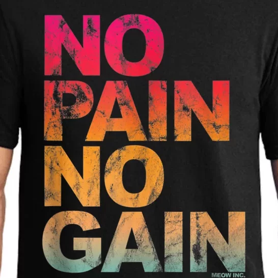 No Pain No Gain Motivation Workout Gym Pajama Set