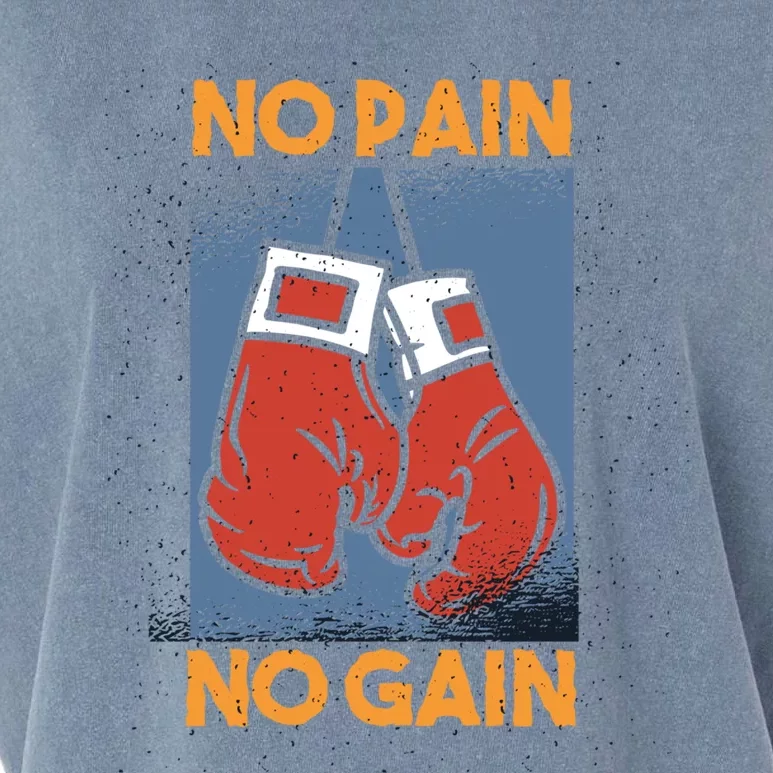 No Pain No Gain Boxing Gloves Cool Gift Garment-Dyed Women's Muscle Tee